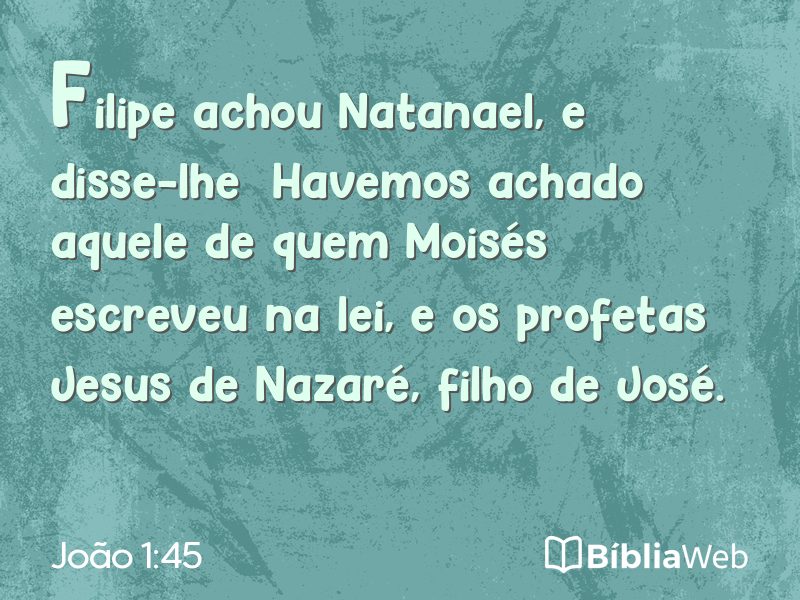 João 1:45 em imagem para compartilhar
