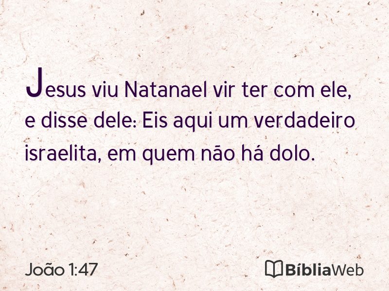 João 1:47 em imagem para compartilhar
