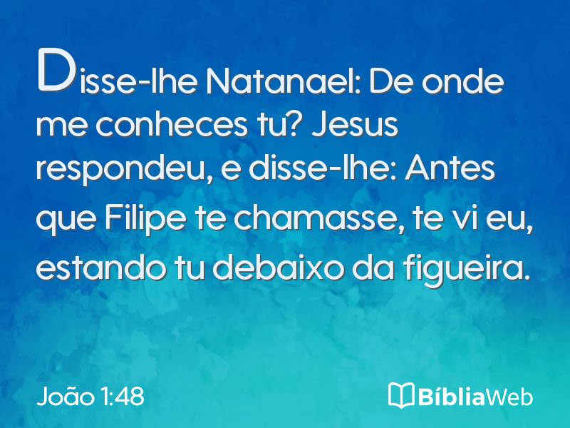 João 1:48 em imagem para compartilhar