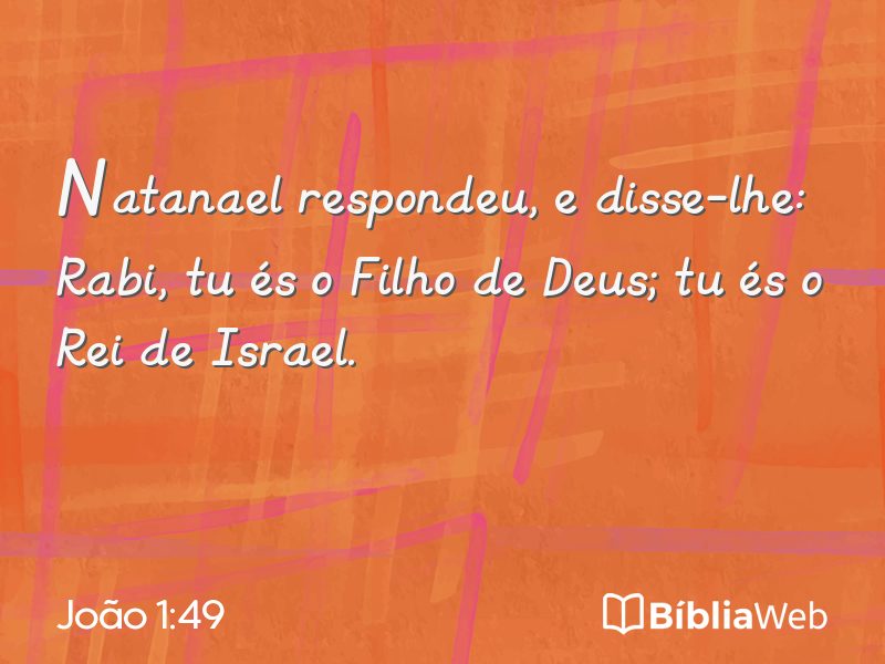 João 1:49 em imagem para compartilhar