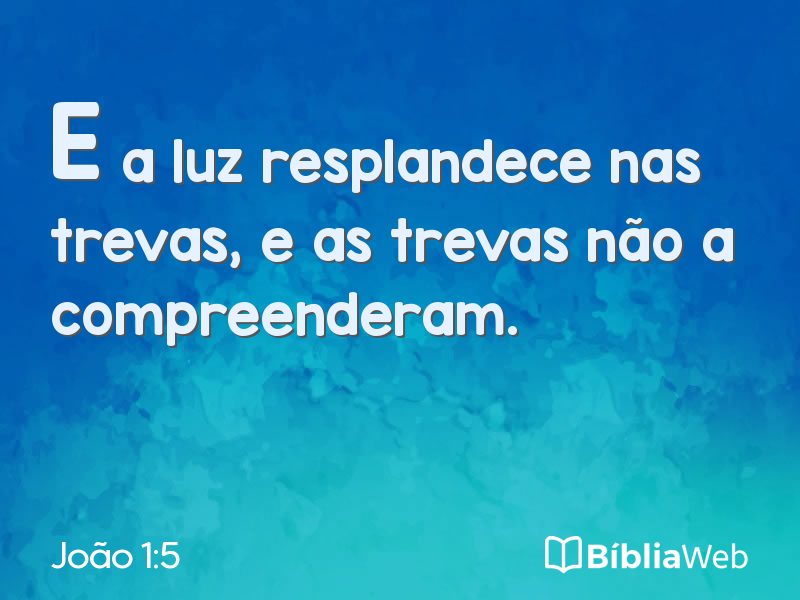 João 1:5 em imagem para compartilhar