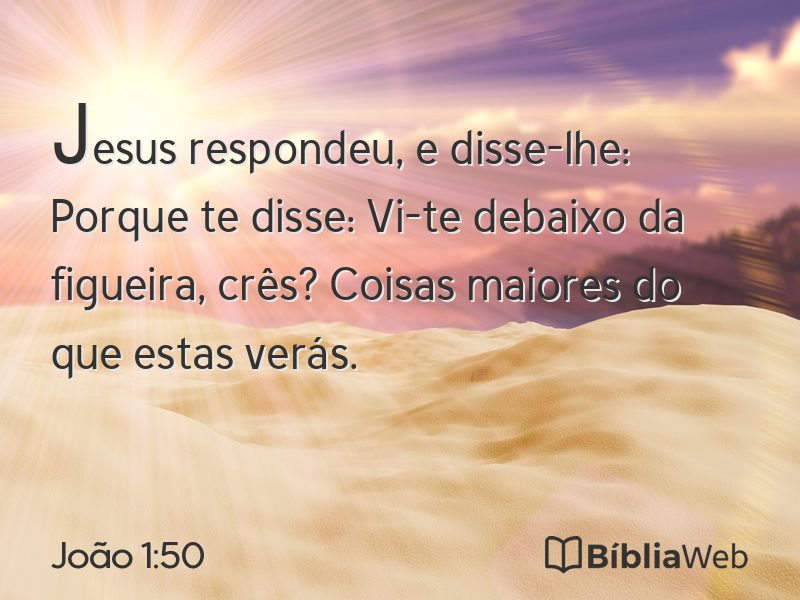 João 1:50 em imagem para compartilhar