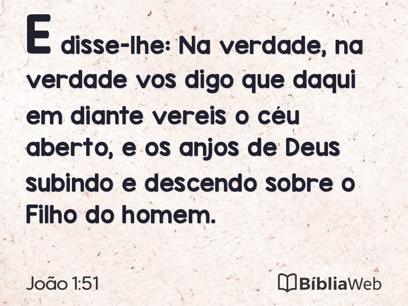 João 1:51 em imagem para compartilhar