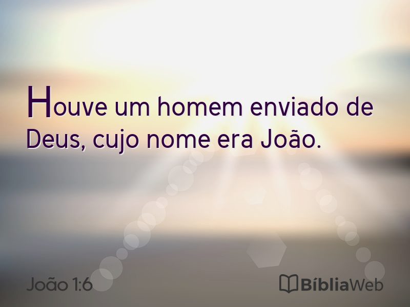 João 1:6 em imagem para compartilhar