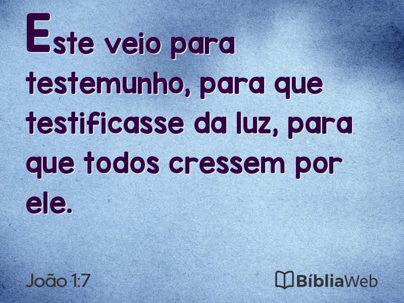 João 1:7 em imagem para compartilhar