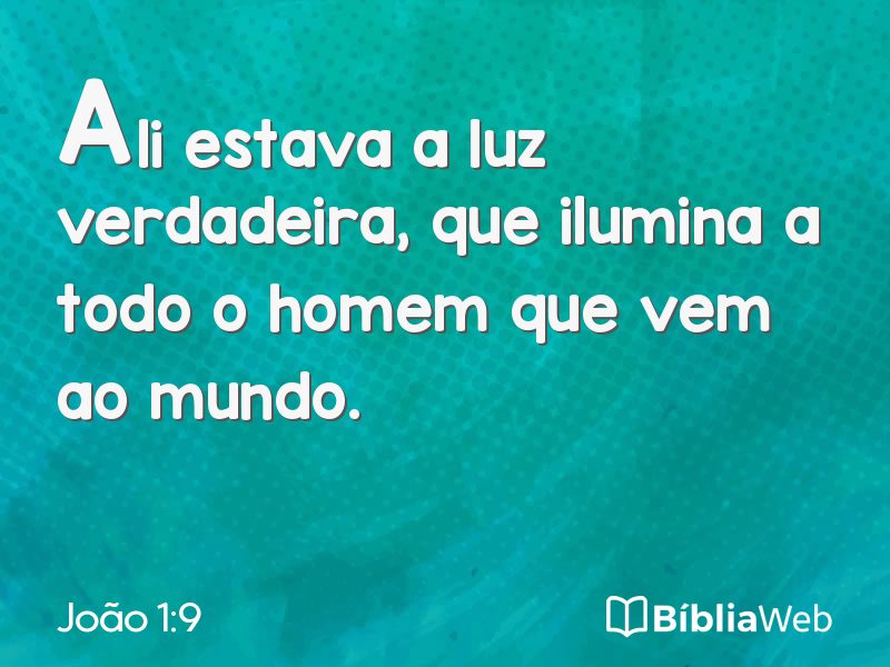 João 1:9 em imagem para compartilhar