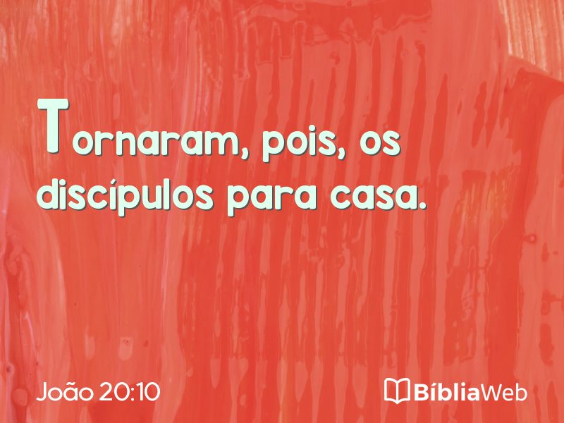 João 20:10 em imagem para compartilhar
