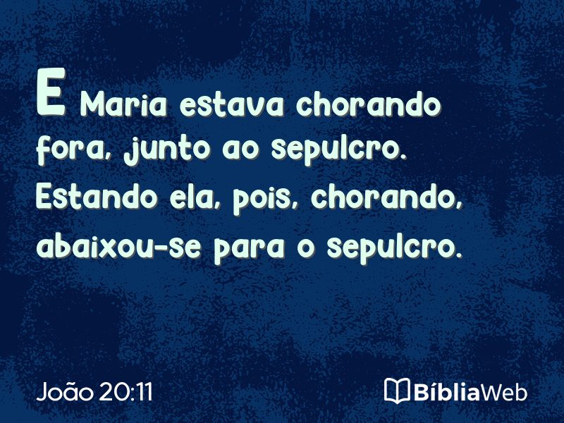 João 20:11 em imagem para compartilhar