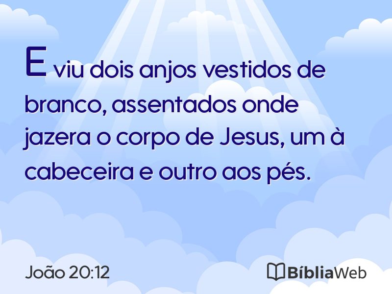 João 20:12 em imagem para compartilhar