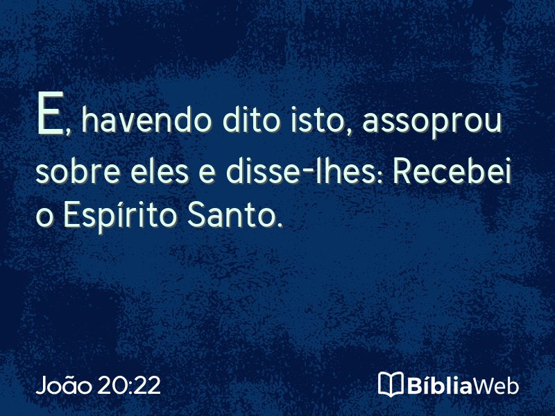 João 20:22 em imagem para compartilhar