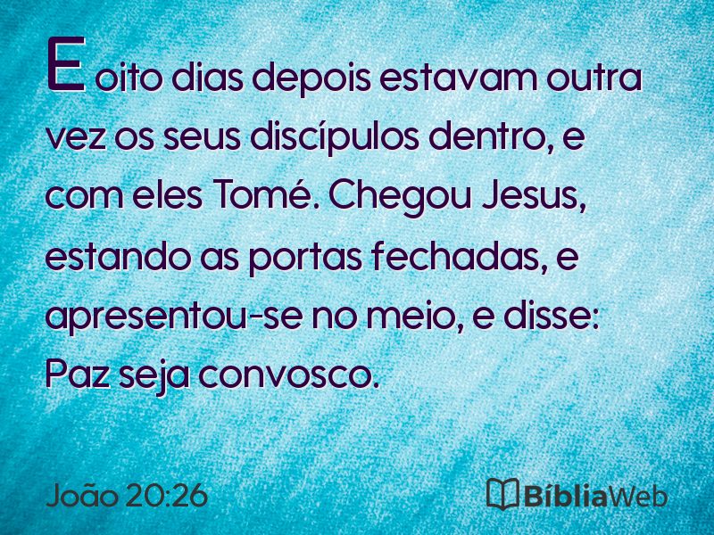 João 20:26 em imagem para compartilhar