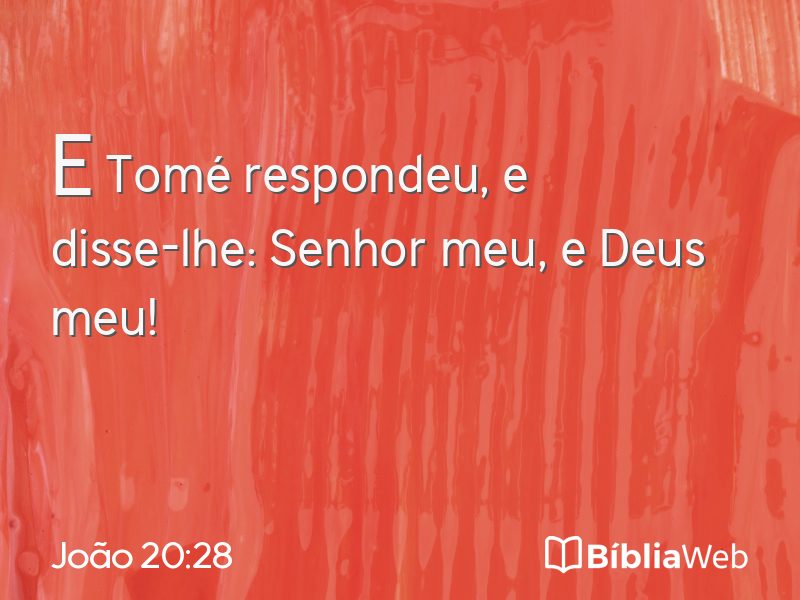João 20:28 em imagem para compartilhar