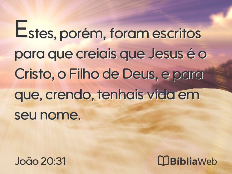 João 20:31 em imagem para compartilhar