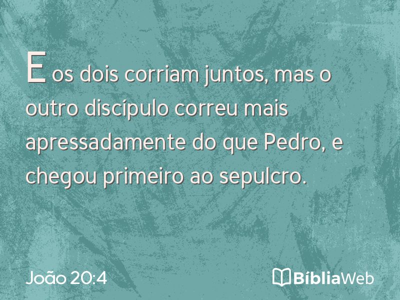 João 20:4 em imagem para compartilhar