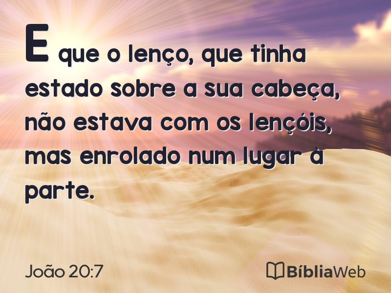 João 20:7 em imagem para compartilhar