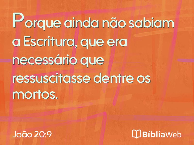 João 20:9 em imagem para compartilhar