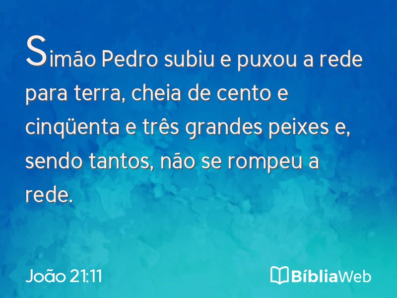 João 21:11 em imagem para compartilhar