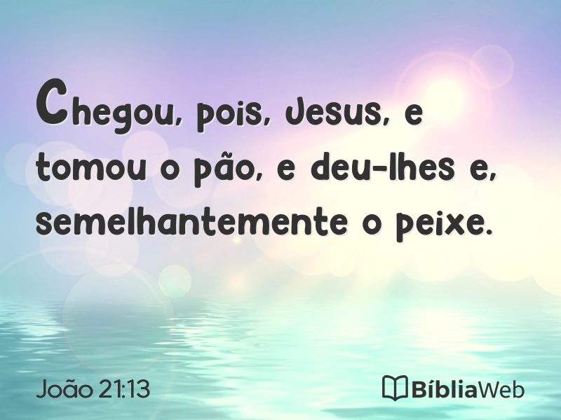 João 21:13 em imagem para compartilhar