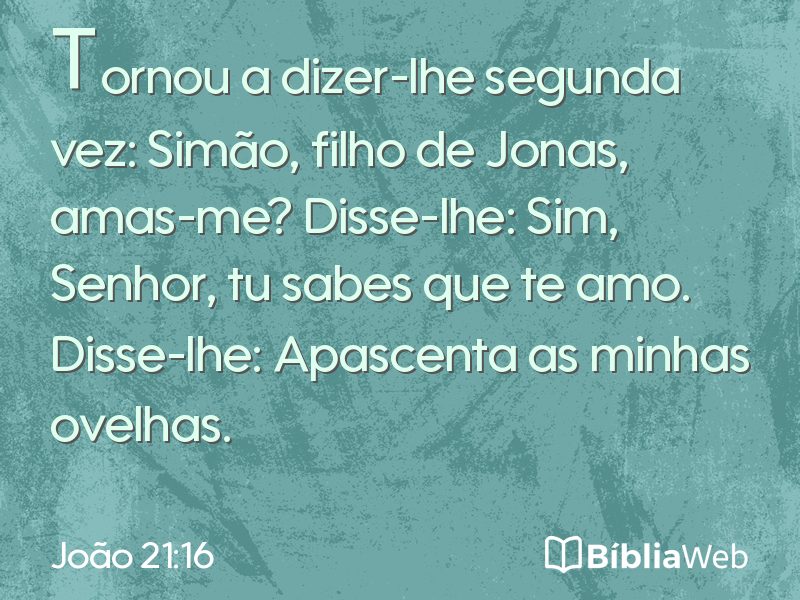João 21:16 em imagem para compartilhar