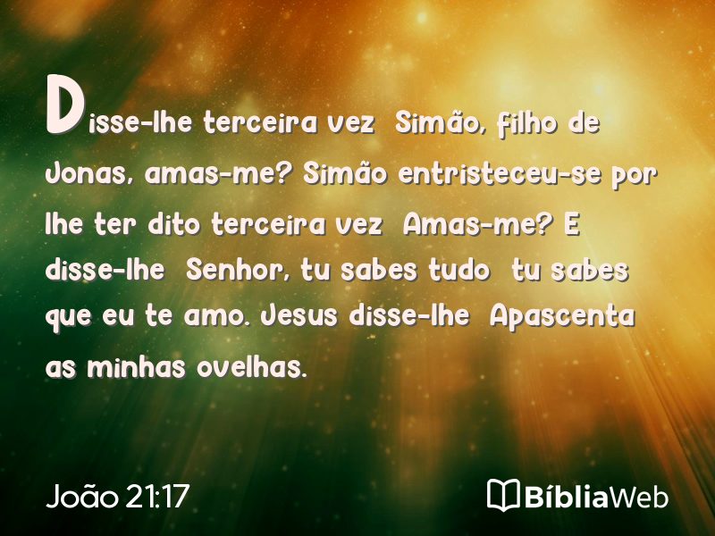 João 21:17 em imagem para compartilhar