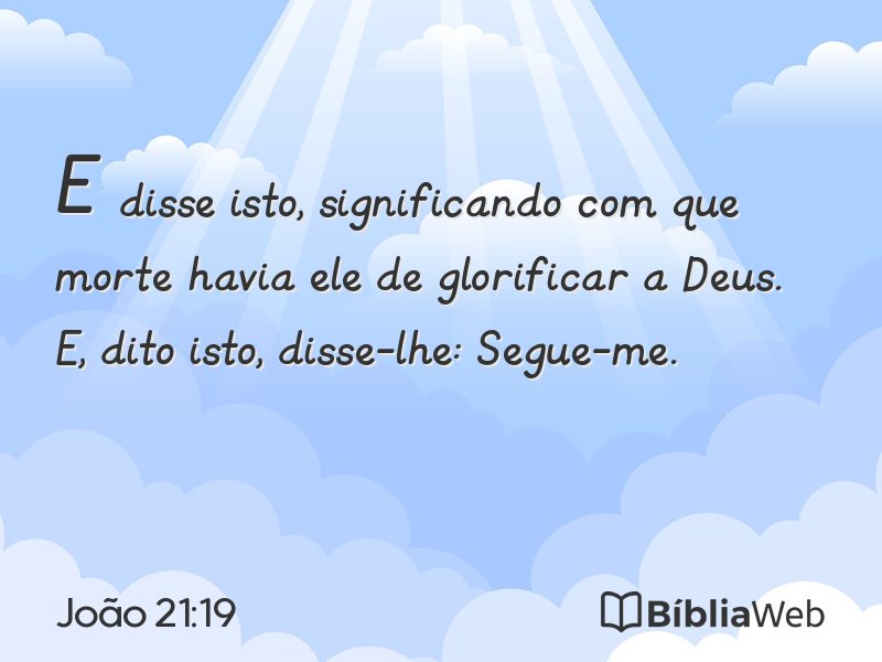 João 21:19 em imagem para compartilhar