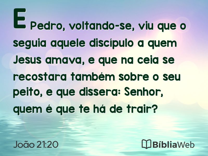 João 21:20 em imagem para compartilhar