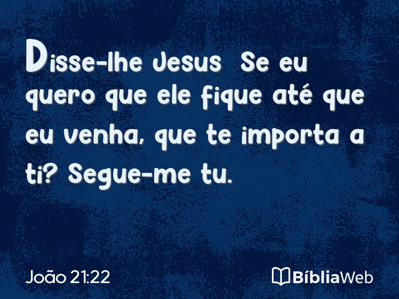 João 21:22 em imagem para compartilhar
