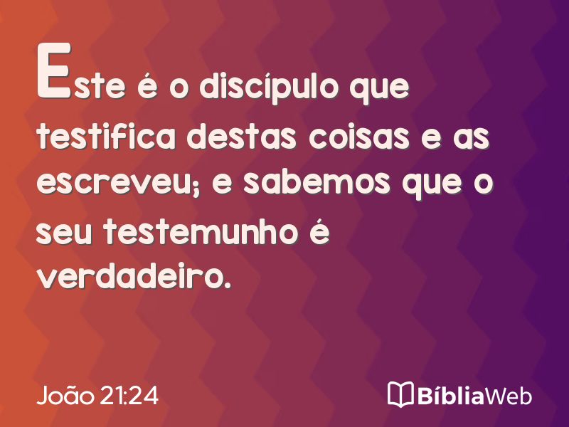 João 21:24 em imagem para compartilhar