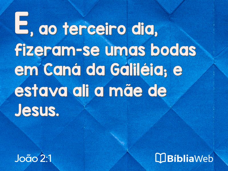 João 2:1 em imagem para compartilhar