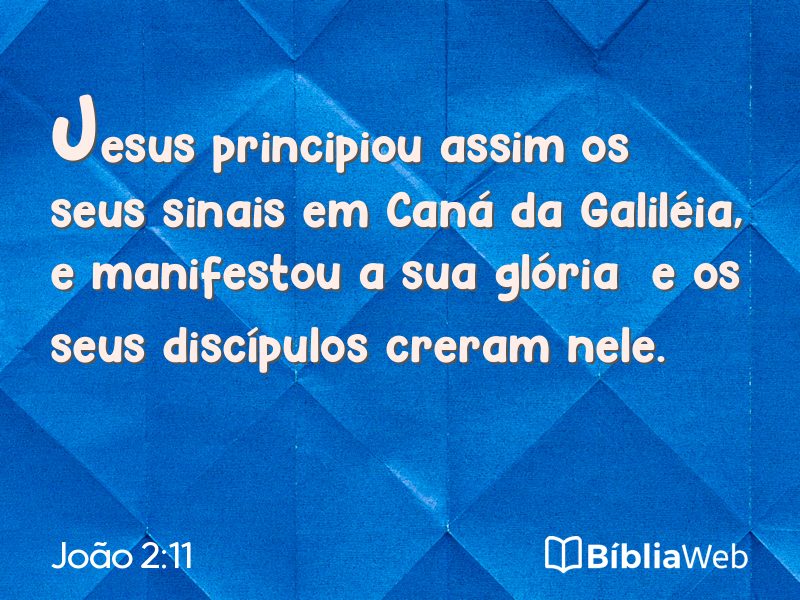 João 2:11 em imagem para compartilhar