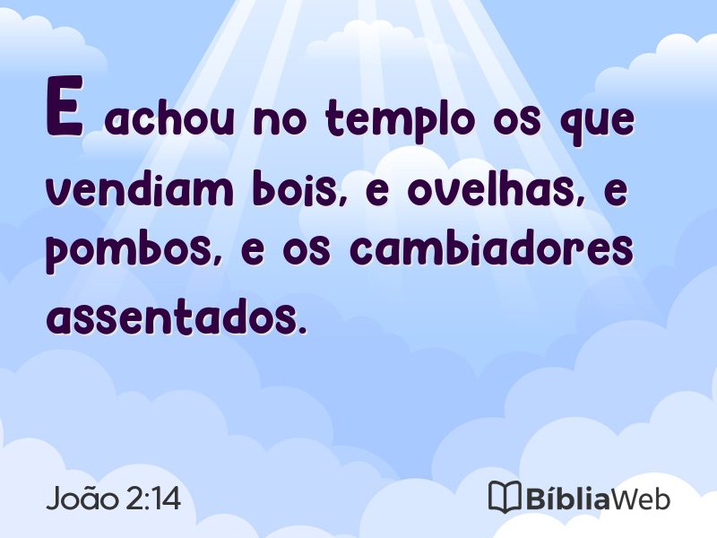João 2:14 em imagem para compartilhar