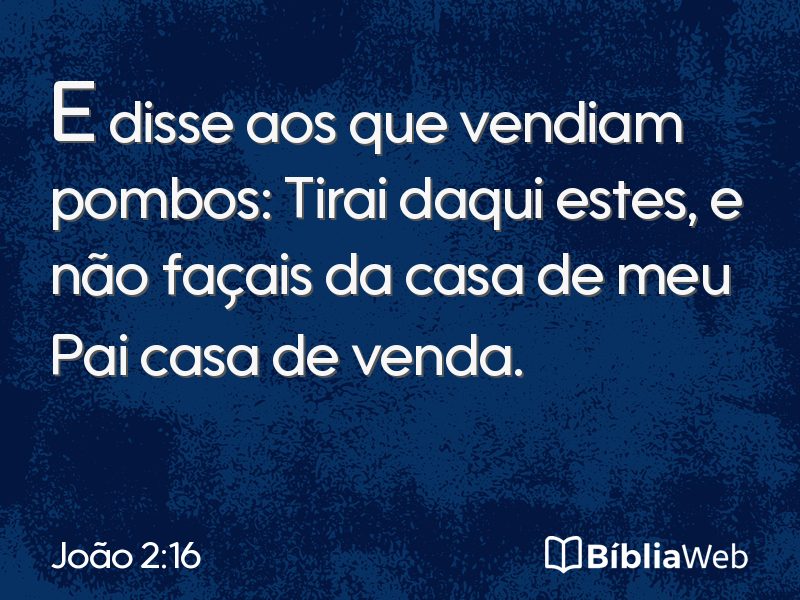 João 2:16 em imagem para compartilhar