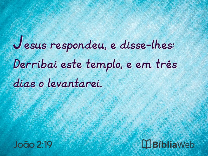 João 2:19 em imagem para compartilhar