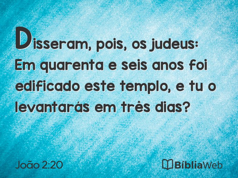 João 2:20 em imagem para compartilhar