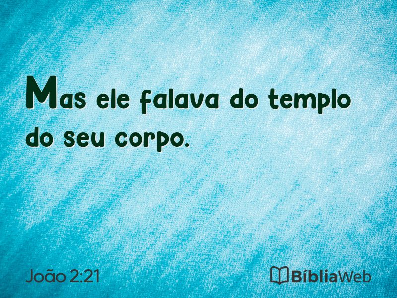 João 2:21 em imagem para compartilhar