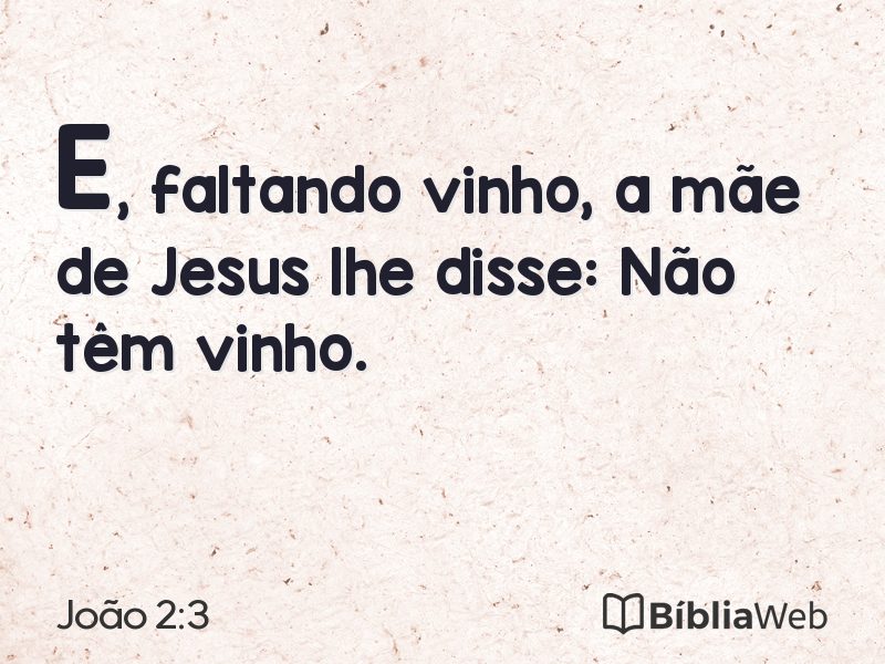 João 2:3 em imagem para compartilhar