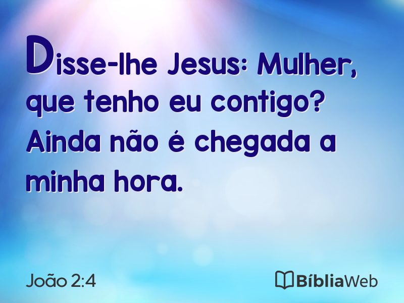 João 2:4 em imagem para compartilhar