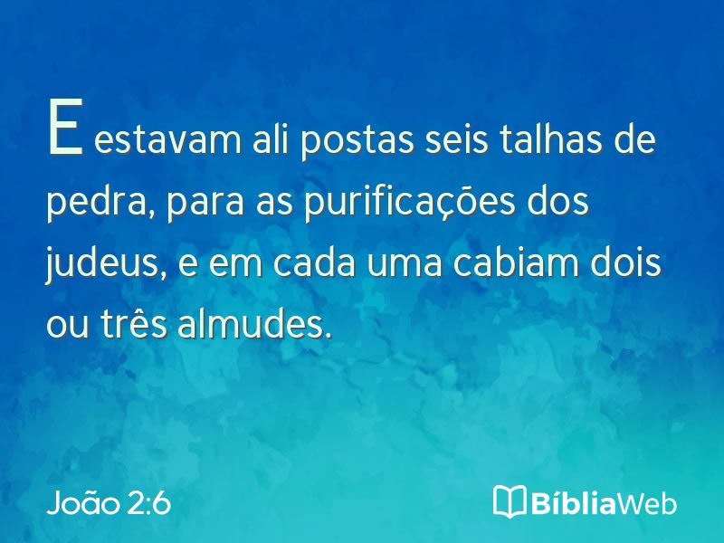 João 2:6 em imagem para compartilhar