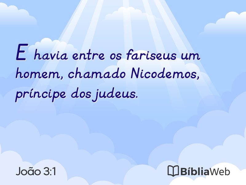 João 3:1 em imagem para compartilhar