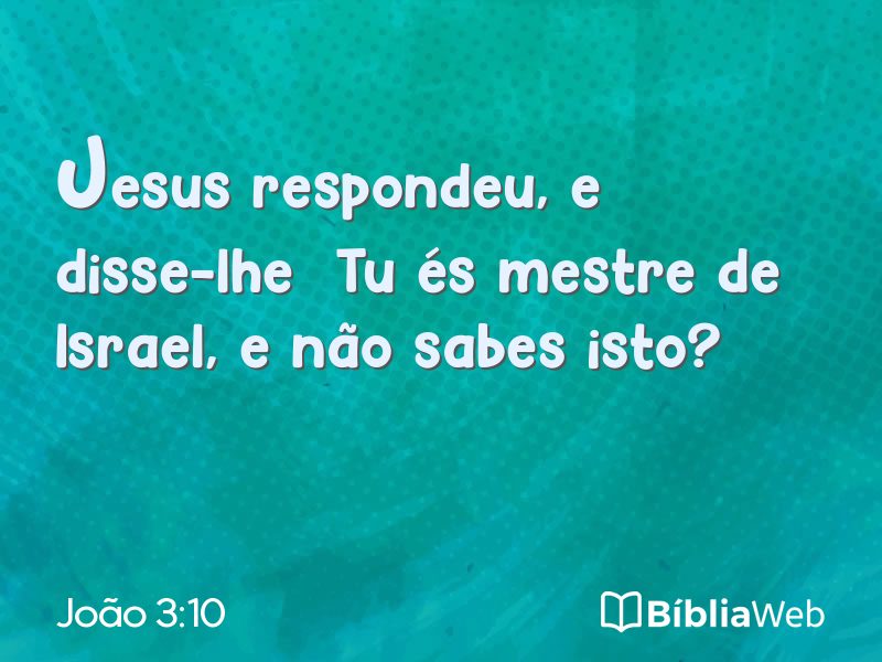 João 3:10 em imagem para compartilhar