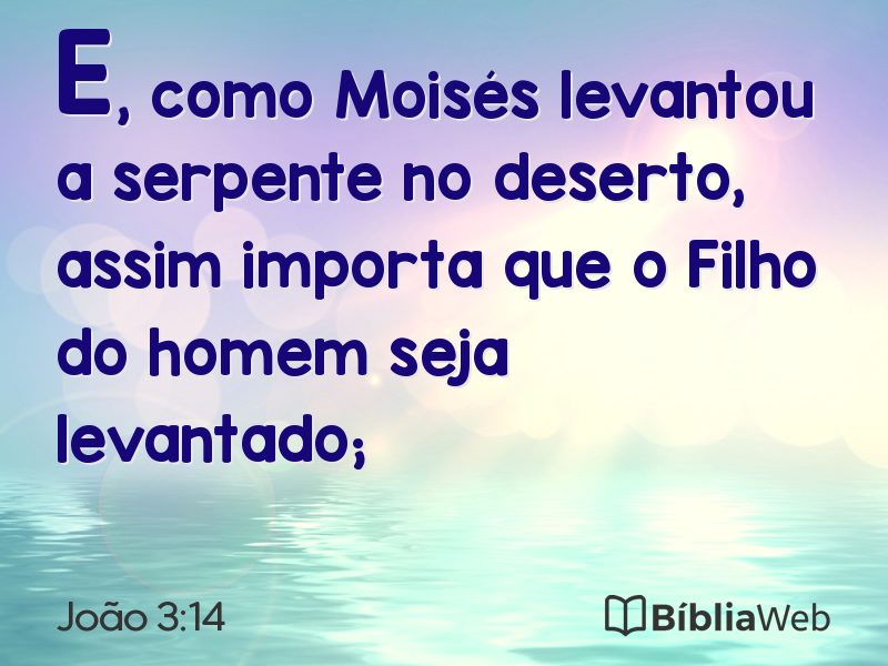 João 3:14 em imagem para compartilhar
