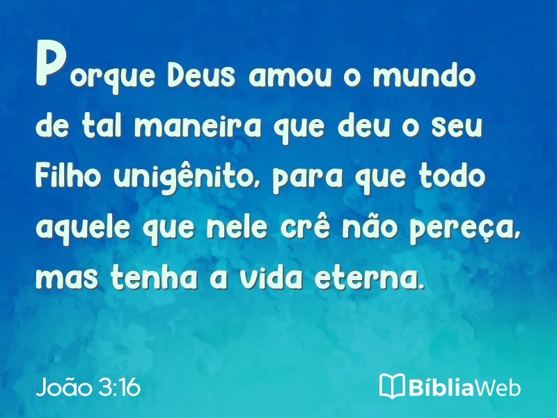 João 3:16 em imagem para compartilhar