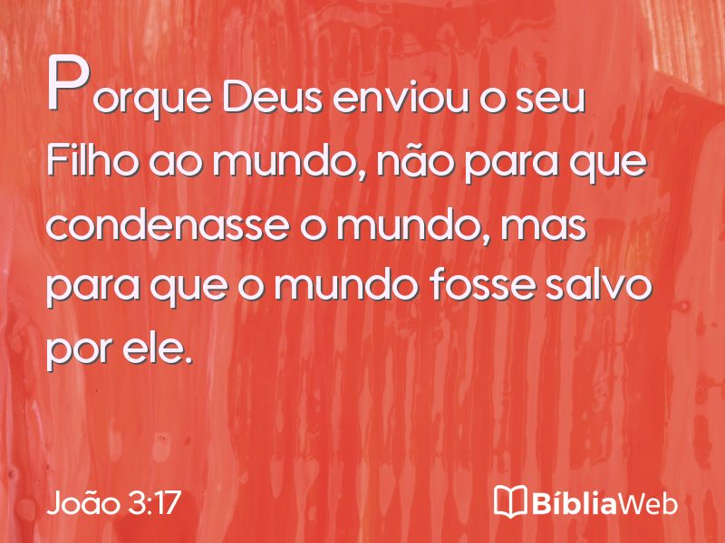 João 3:17 em imagem para compartilhar