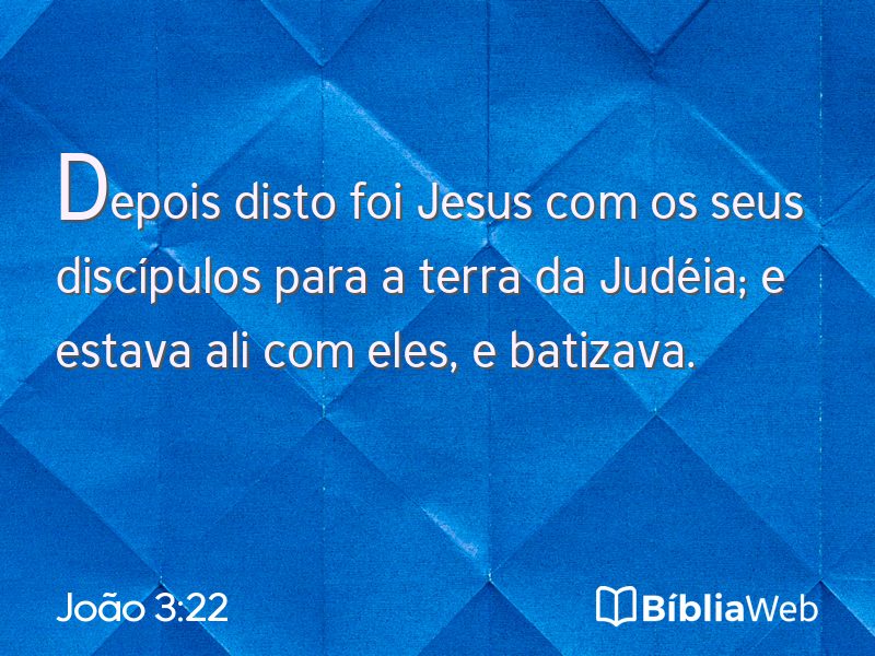 João 3:22 em imagem para compartilhar
