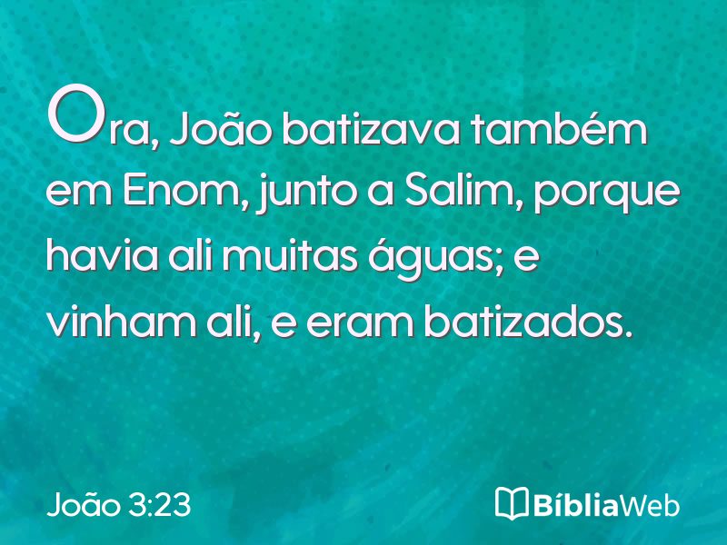 João 3:23 em imagem para compartilhar