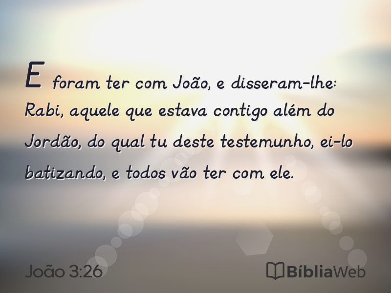João 3:26 em imagem para compartilhar
