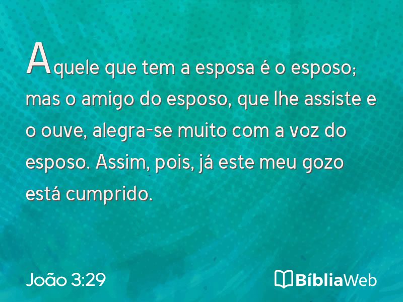João 3:29 em imagem para compartilhar
