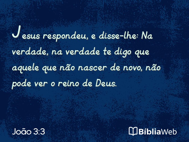 João 3:3 em imagem para compartilhar