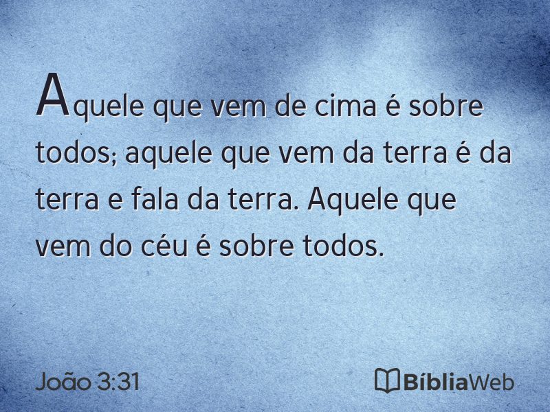 João 3:31 em imagem para compartilhar