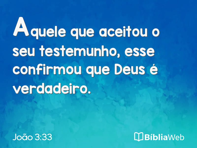 João 3:33 em imagem para compartilhar